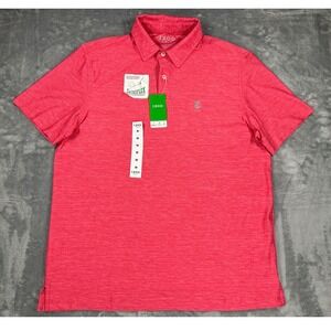 IZOD Golf Mens Title Holder Polo Shirt Claret Red Space Dye Stretch Medium NEW